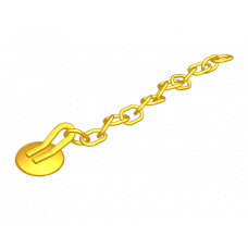 Traction Chain,(Zincir) gold plated, 10pcs/pkg