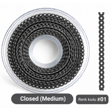 Power Chain Closed(Medium) 15ft SilverGrey