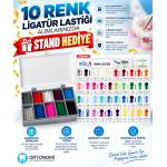 10 Renk Ligatür Lasiği+Stand