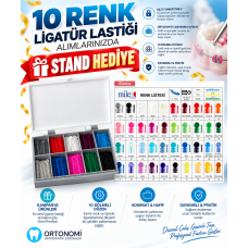 10 Renk Ligatür Lasiği+Stand